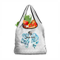 Queensland Maori Kiwi Personalised Grocery Bag Ma Kakariki Papua Shell Maori Tribal Tattoo