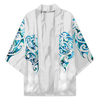 Queensland Maori Kiwi Personalised Kimono Ma Kakariki Papua Shell Maori Tribal Tattoo LT9 Unisex White - Polynesian Pride