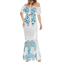Queensland Maori Kiwi Personalised Mermaid Dress Ma Kakariki Papua Shell Maori Tribal Tattoo LT9 - Polynesian Pride