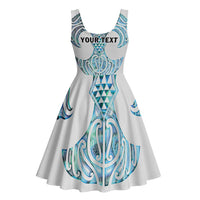 Queensland Maori Kiwi Personalised Midi Dress Ma Kakariki Papua Shell Maori Tribal Tattoo LT9 - Polynesian Pride
