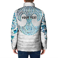 Queensland Maori Kiwi Personalised Padded Jacket Ma Kakariki Papua Shell Maori Tribal Tattoo LT9 - Polynesian Pride