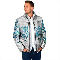 Queensland Maori Kiwi Personalised Padded Jacket Ma Kakariki Papua Shell Maori Tribal Tattoo LT9 - Polynesian Pride