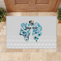 Queensland Maori Kiwi Personalised Rubber Doormat Ma Kakariki Papua Shell Maori Tribal Tattoo