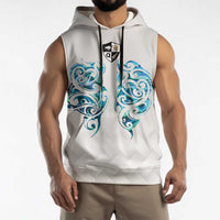 Queensland Maori Kiwi Personalised Sleeveless Hoodie Ma Kakariki Papua Shell Maori Tribal Tattoo LT9 - Polynesian Pride
