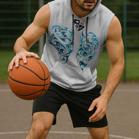 Queensland Maori Kiwi Personalised Sleeveless Hoodie Ma Kakariki Papua Shell Maori Tribal Tattoo LT9 - Polynesian Pride