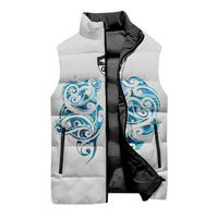 Queensland Maori Kiwi Personalised Sleeveless Puffer Jacket Ma Kakariki Papua Shell Maori Tribal Tattoo LT9 - Polynesian Pride