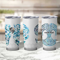 Queensland Maori Kiwi Personalised Tumbler Cup Ma Kakariki Papua Shell Maori Tribal Tattoo