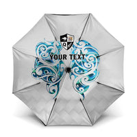Queensland Maori Kiwi Personalised Umbrella Ma Kakariki Papua Shell Maori Tribal Tattoo LT9 One Size Folded 11.42 inch Opened Diameter 37.4 inch White - Polynesian Pride