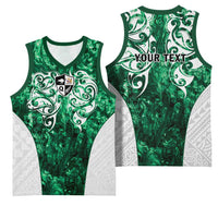 Queensland Maori Kiwi Personalised Basketball Jersey Kikirangi Papua Shell Maori Tribal Tattoo LT9 - Polynesian Pride