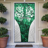 Queensland Maori Kiwi Personalised Door Cover Kikirangi Papua Shell Maori Tribal Tattoo LT9 Green - Polynesian Pride