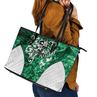 Queensland Maori Kiwi Personalised Leather Tote Bag Kikirangi Papua Shell Maori Tribal Tattoo