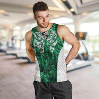 Queensland Maori Kiwi Personalised Men Tank Top Kikirangi Papua Shell Maori Tribal Tattoo LT9 Green - Polynesian Pride