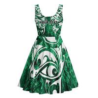 Queensland Maori Kiwi Personalised Midi Dress Kikirangi Papua Shell Maori Tribal Tattoo LT9 - Polynesian Pride