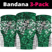 Queensland Maori Kiwi Personalised Neck Gaiter Kikirangi Papua Shell Maori Tribal Tattoo LT9 package One Size: 25*50cm Green - Polynesian Pride