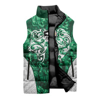 Queensland Maori Kiwi Personalised Sleeveless Puffer Jacket Kikirangi Papua Shell Maori Tribal Tattoo LT9 - Polynesian Pride