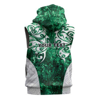 Queensland Maori Kiwi Personalised Sleeveless Zip Hoodie Kikirangi Papua Shell Maori Tribal Tattoo LT9 - Polynesian Pride