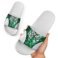 Queensland Maori Kiwi Personalised Slide Sandals Kikirangi Papua Shell Maori Tribal Tattoo LT9 - Polynesian Pride