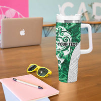 Queensland Maori Kiwi Personalised Tumbler With Handle Kikirangi Papua Shell Maori Tribal Tattoo