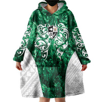 Queensland Maori Kiwi Personalised Wearable Blanket Hoodie Kikirangi Papua Shell Maori Tribal Tattoo LT9 - Polynesian Pride
