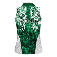 Queensland Maori Kiwi Personalised Women Sleeveless Polo Shirt Kikirangi Papua Shell Maori Tribal Tattoo LT9 - Polynesian Pride