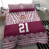 Queensland Maori Nga Hau E Wha Custom Bedding Set Polynesian Maori Tribal Pattern