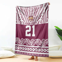 Queensland Maori Nga Hau E Wha Custom Blanket Polynesian Maori Tribal Pattern