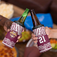 Queensland Maori Nga Hau E Wha Custom 4 in 1 Can Cooler Tumbler Polynesian Maori Tribal Pattern