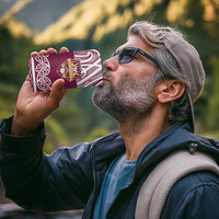 Queensland Maori Nga Hau E Wha Custom 4 in 1 Can Cooler Tumbler Polynesian Maori Tribal Pattern