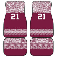 Queensland Maori Nga Hau E Wha Custom Car Mats Polynesian Maori Tribal Pattern