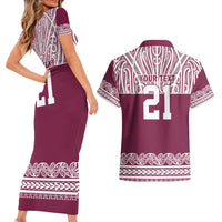 Queensland Maori Nga Hau E Wha Custom Couples Matching Short Sleeve Bodycon Dress and Hawaiian Shirt Polynesian Maori Tribal Pattern LT9 - Polynesian Pride