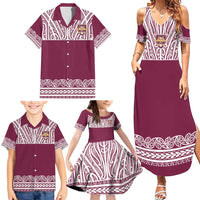 Queensland Maori Nga Hau E Wha Custom Family Matching Summer Maxi Dress and Hawaiian Shirt Polynesian Maori Tribal Pattern LT9 - Polynesian Pride