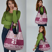 Queensland Maori Nga Hau E Wha Custom Grocery Bag Polynesian Maori Tribal Pattern