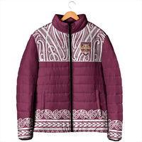 Queensland Maori Nga Hau E Wha Custom Padded Jacket Polynesian Maori Tribal Pattern - Polynesian Pride