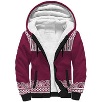 Queensland Maori Nga Hau E Wha Custom Sherpa Hoodie Polynesian Maori Tribal Pattern