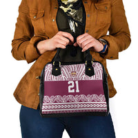 Queensland Maori Nga Hau E Wha Custom Shoulder Handbag Polynesian Maori Tribal Pattern