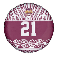 Queensland Maori Nga Hau E Wha Custom Spare Tire Cover Polynesian Maori Tribal Pattern