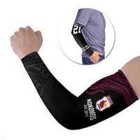 Queensland Papua New Guinea Custom Arm Sleeves All Black Pacific PNG Tribal Style LT9 Set of 2 Black - Polynesian Pride