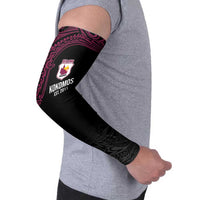 Queensland Papua New Guinea Custom Arm Sleeves All Black Pacific PNG Tribal Style LT9 - Polynesian Pride