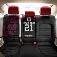 Queensland Papua New Guinea Custom Back Car Seat Cover All Black Pacific PNG Tribal Style LT9 - Polynesian Pride