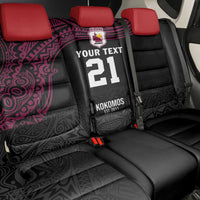 Queensland Papua New Guinea Custom Back Car Seat Cover All Black Pacific PNG Tribal Style LT9 - Polynesian Pride