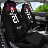 Queensland Papua New Guinea Custom Car Seat Cover All Black Pacific PNG Tribal Style LT9 - Polynesian Pride