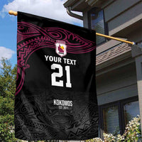 Queensland Papua New Guinea Custom Garden Flag All Black Pacific PNG Tribal Style LT9 - Polynesian Pride
