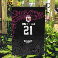 Queensland Papua New Guinea Custom Garden Flag All Black Pacific PNG Tribal Style LT9 Garden Flag Black - Polynesian Pride