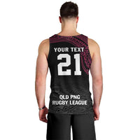 Queensland Papua New Guinea Custom Men Tank Top All Black Pacific PNG Tribal Style LT9 - Polynesian Pride
