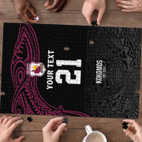 Queensland Papua New Guinea Custom Puzzle All Black Pacific PNG Tribal Style - Polynesian Pride