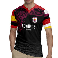 Queensland Papua New Guinea Custom Rugby Jersey All Black Pacific PNG Tribal Style LT9 - Polynesian Pride