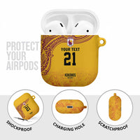 Queensland Papua New Guinea Custom AirPods Case All Gold Pacific PNG Tribal Style LT9 - Polynesian Pride