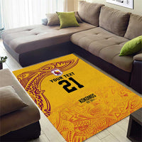 Queensland Papua New Guinea Custom Area Rug All Gold Pacific PNG Tribal Style