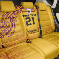 Queensland Papua New Guinea Custom Back Car Seat Cover All Gold Pacific PNG Tribal Style LT9 - Polynesian Pride