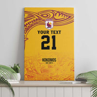 Queensland Papua New Guinea Custom Canvas Wall Art All Gold Pacific PNG Tribal Style LT9 - Polynesian Pride